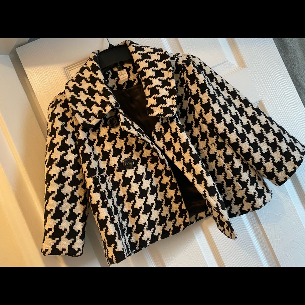 Aqua Bloomingdales Houndstooth Jacket Small